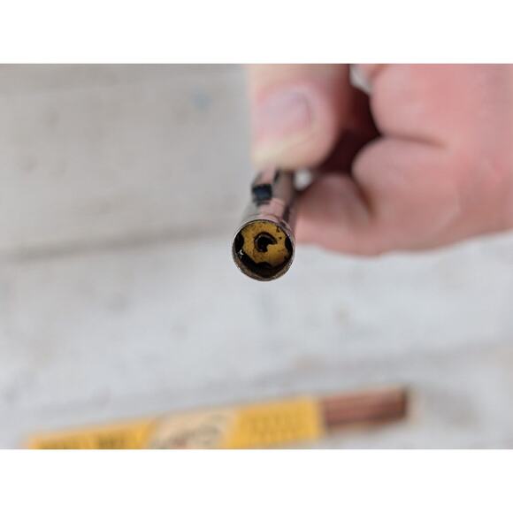 Lot VTG Burlington Northern Railroad Pencils Green Wood Black Scripto Mechanical - Picture 7 of 8